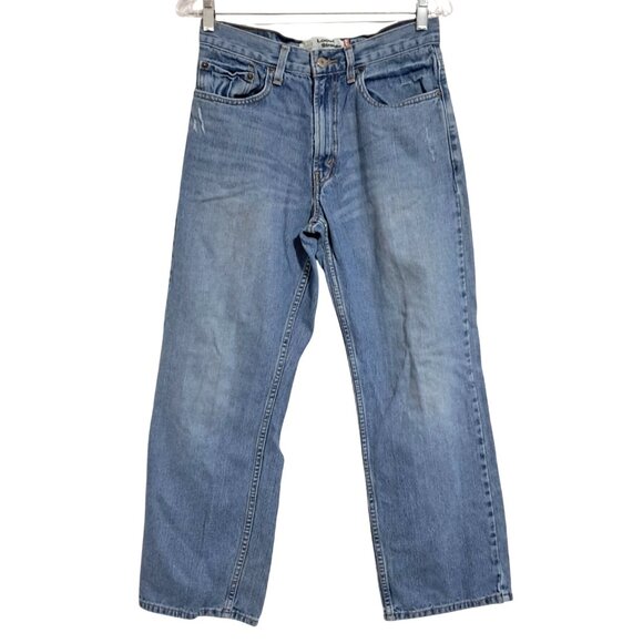 Boys Levis 569 Jeans Loose Straight Distressed Size 18 Regular Blue Denim - Picture 2 of 13